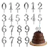 Reusable Numeral Birthday Candle Holder Set Number 0-9 for Party Anniversary