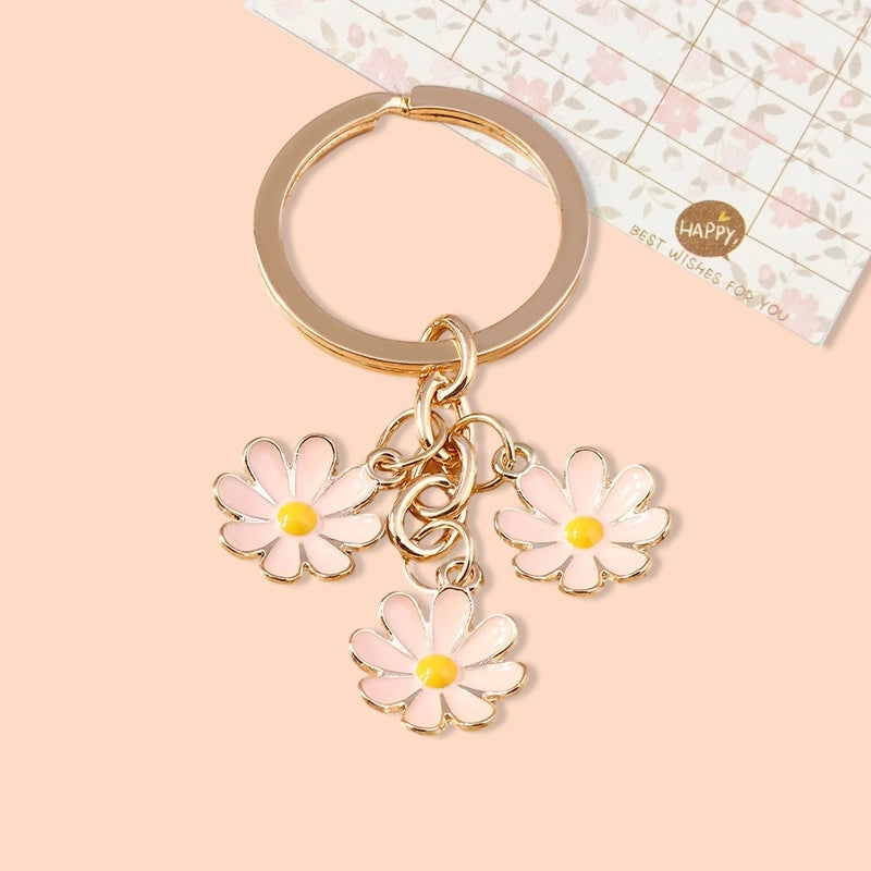 Cute Daisy Alloy Women’s Keychain