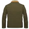 Men's Vintage Outdoor Workwear Cargo Tactical Lapel Casual Fleece Jacket by Inlyline