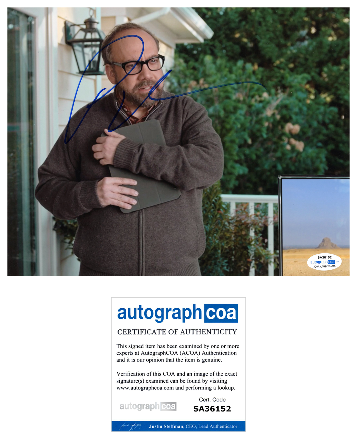 Paul Giamatti Signed Autographed 8x10 Photo Poster painting Billions Sideways ACOA COA