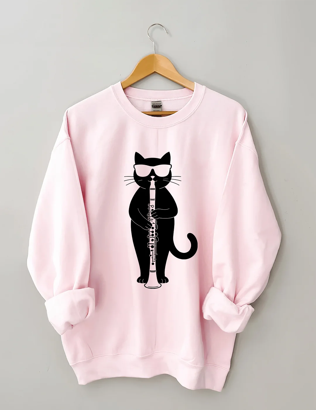 Funny Cat Clarinet Player Sweatshirt