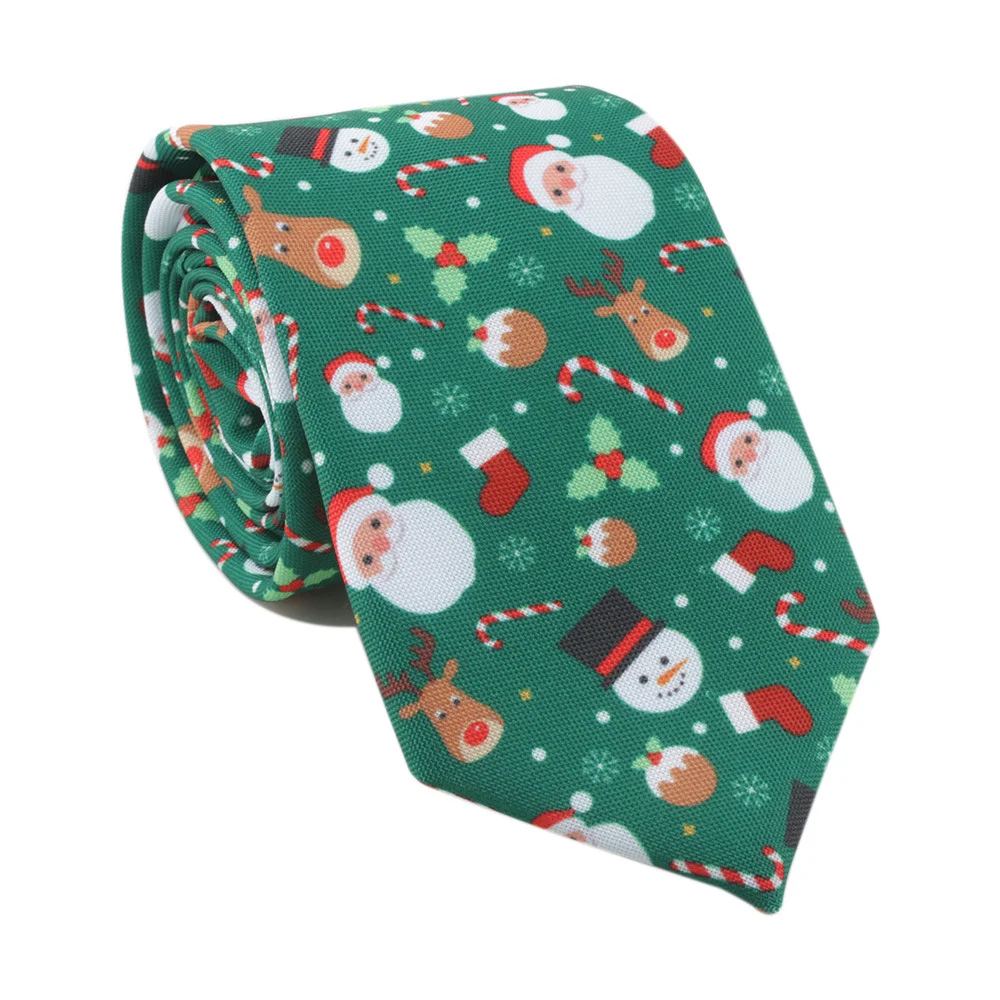 Letclo™ Casual Snowflake Print Christmas Tie letclo Letclo