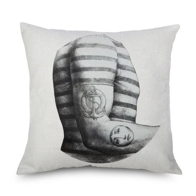 Linen Pillow Case - Girl Face
