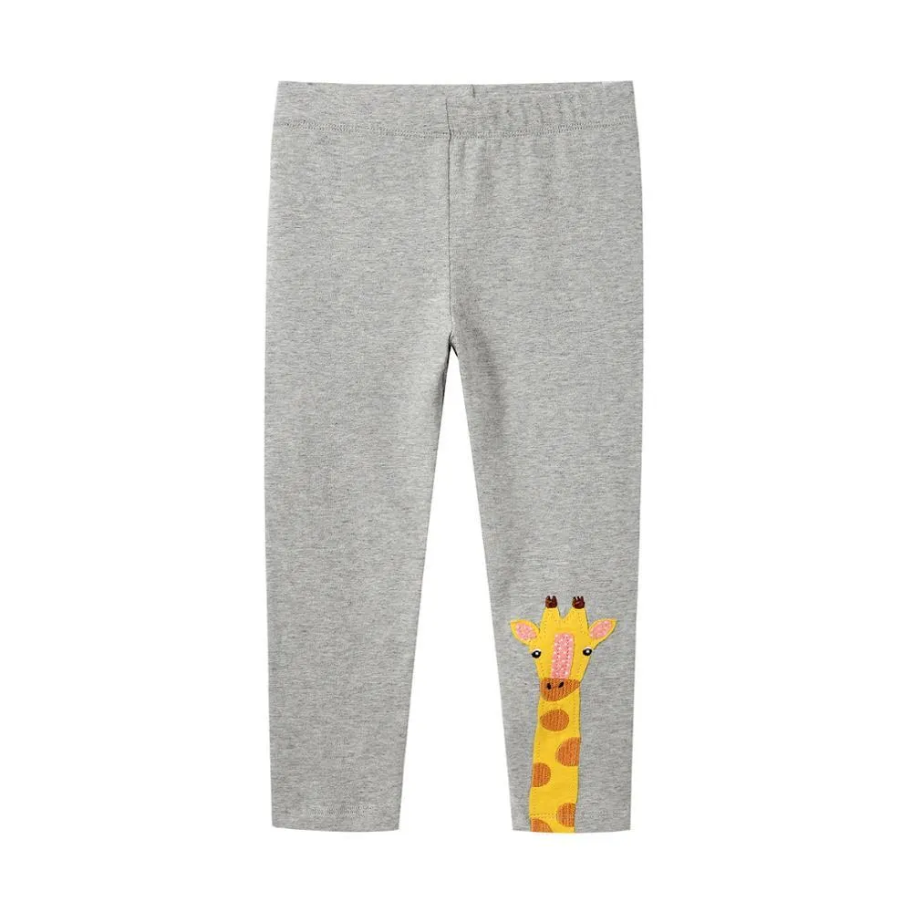 Girls Leggings Unicorn Pants 100% Cotton Girls's Trousers Kids Pants Casual Print Cartoon Pattern Children Printing Leggings