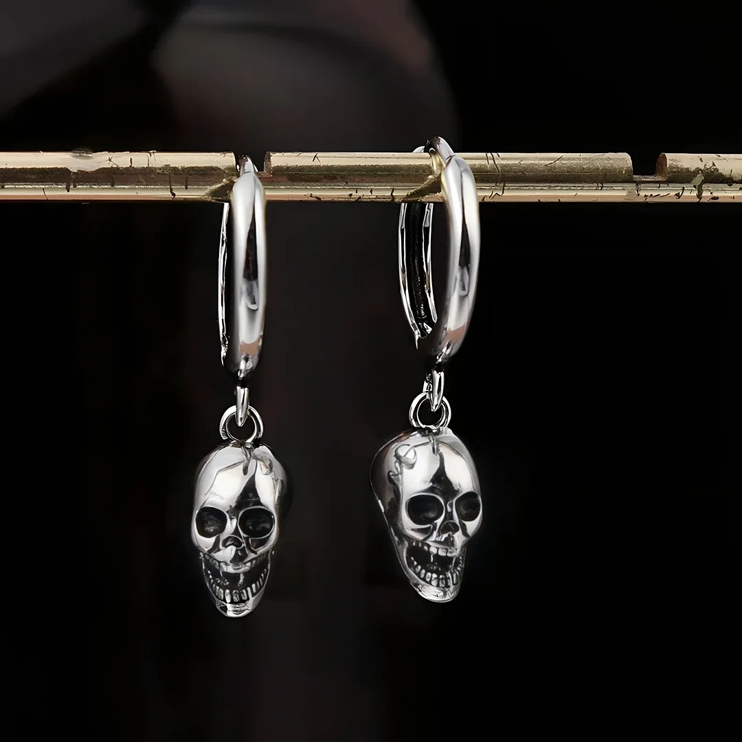 Death Hoop Earrings