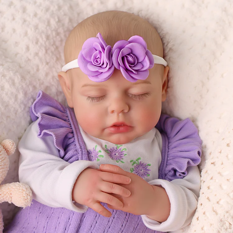 Babeside Sleeping Reborn Baby Lucy 20" Little Infant Girl Emotional Comfort Companion