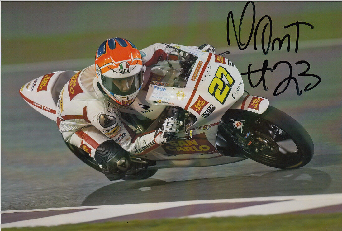 Niccolo Antonelli Hand Signed San Carlo Gresini Honda 7x5 Photo Poster painting Moto3 2.