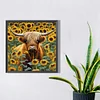 (40*40cm)Sunflower Yak - Round AB Drill Diamond Painting