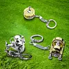 1pc Alloy Fishing Reel Drum Pendant Keychain Fishing Wheel Pendant Angler Gift