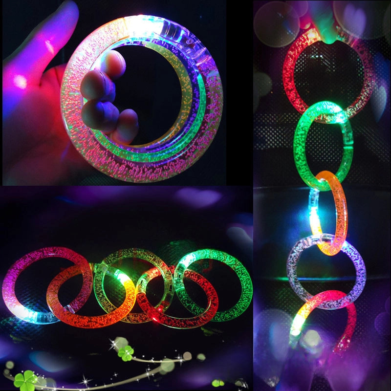 Acrylic Luminous Bracelet LED Colorful Bracelet Small Toy Stall Sweep Yard Push Small Gift Flash Trinkets