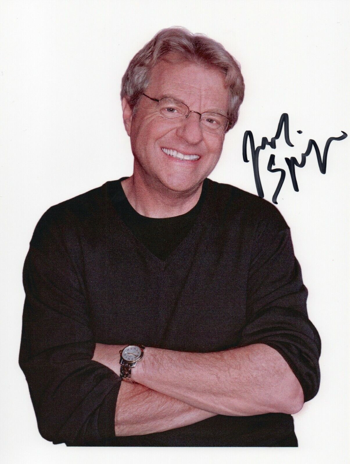 Jerry Springer Autographed 8.5 x 11 in. Photo Poster painting