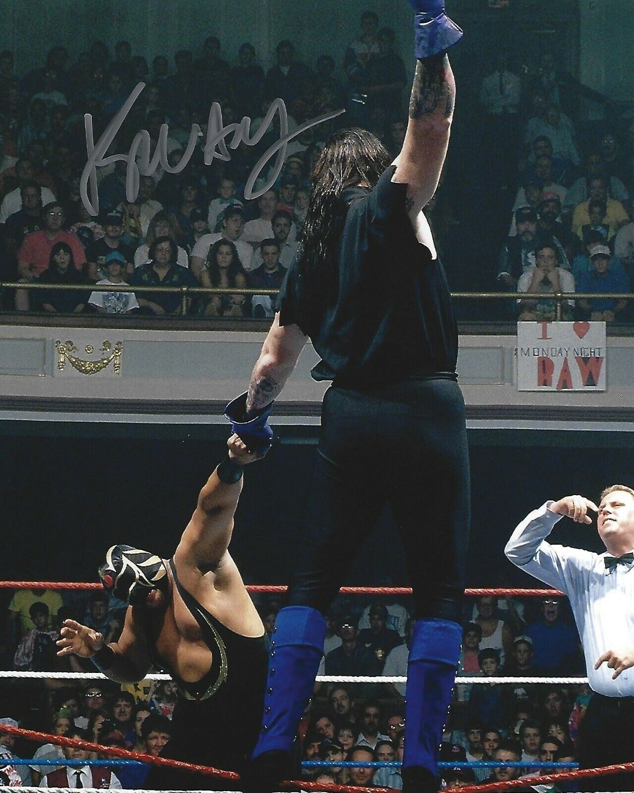 Kwang Signed 8x10 Photo Poster painting WWE IWA WWC Los Boricuas Savio Vega v Undertaker Picture