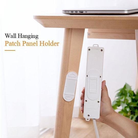 Punch-Free Wall Hanging Patch Panel Holder ★