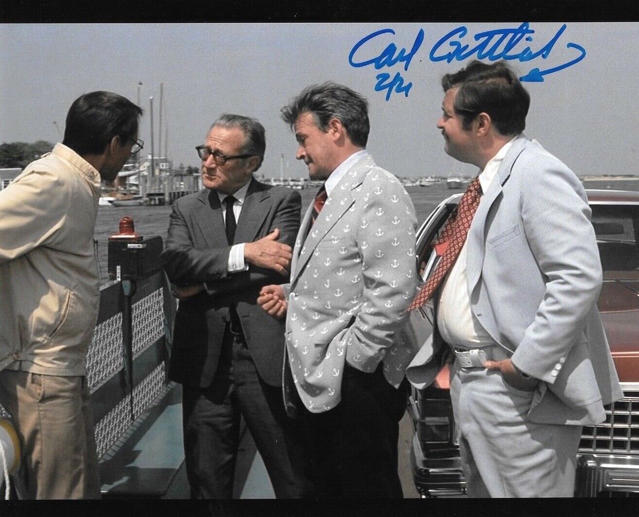 * CARL GOTTLIEB * signed 8x10 Photo Poster painting * JAWS * PROOF * COA * 7