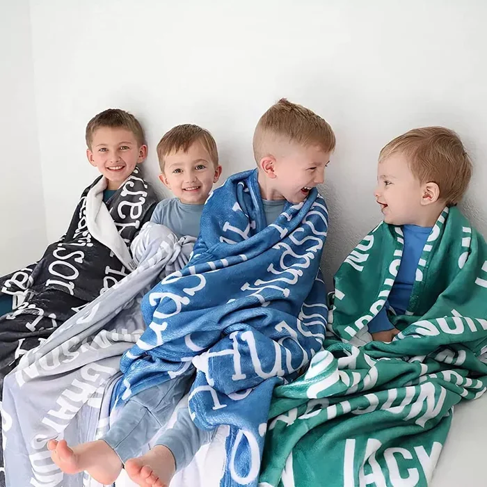 🔥🎁BUY 2 FREE SHIPPING🎁High Quality Personalized Super Soft Name Family Blanket