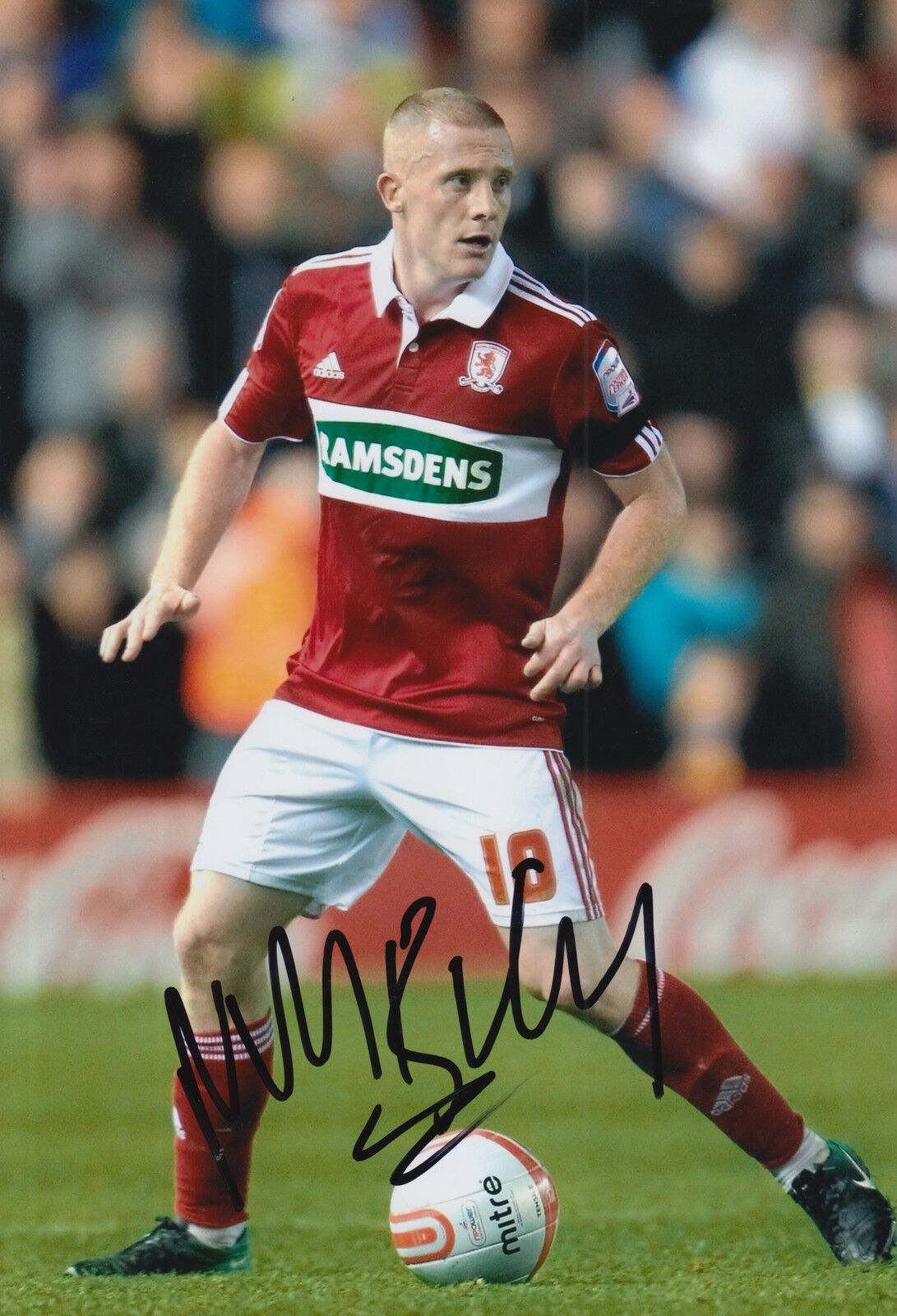 MIDDLESBROUGH HAND SIGNED NICKY BAILEY 12X8 Photo Poster painting 1.