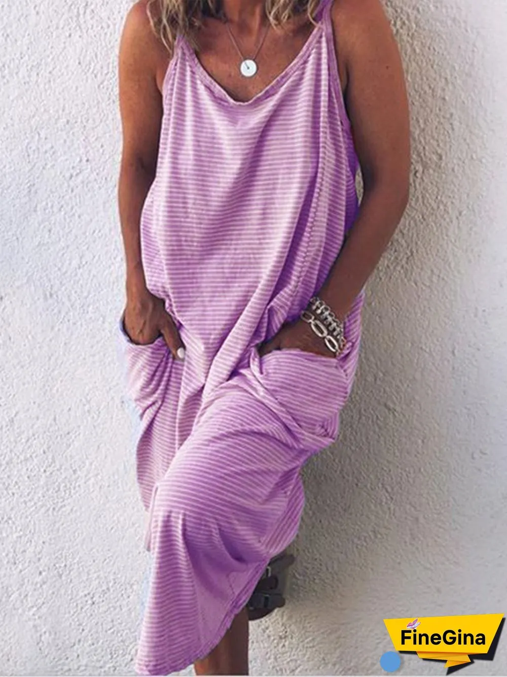 Casual Round Neck Sleeveless Casualdress