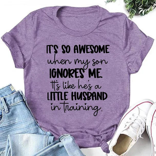 It's So Awesome Letter Print Women Slogan T-Shirt
