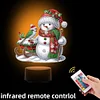 Acryl Weihnachten Schneemann doppelseitig - 5d DIY Bastellampe