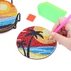 6pcs DIY Anti Slip Coasters Stackable Creative for Tabletop Protection