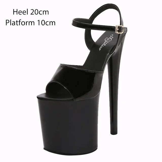 Qengg 2021 Model Shoes Women Sexy Catwalk Shoes Sandals 9 13 15 17 20 CM High Heels Platform Sandals Girls Shoe Party Club Drop Sales