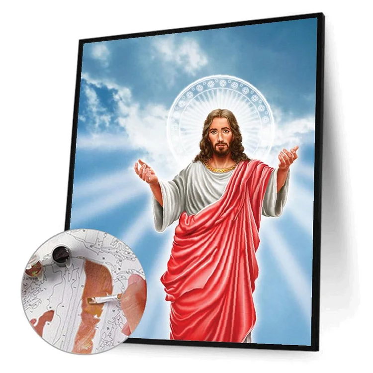 Jesus Christ 5D Diamond Painting Gems Kit Round Square Full Drills Religion  Art