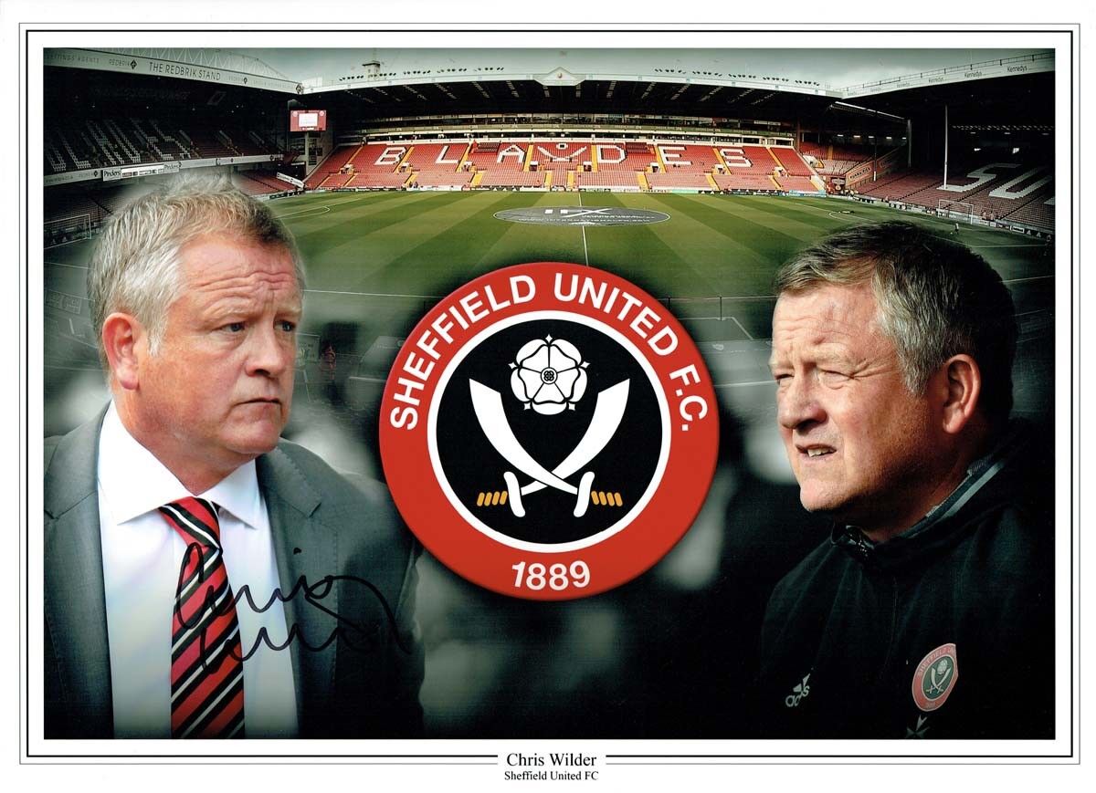 Chris WILDER SIGNED 16x12 Montage Photo Poster painting AFTAL RD COA Sheffield United Manager