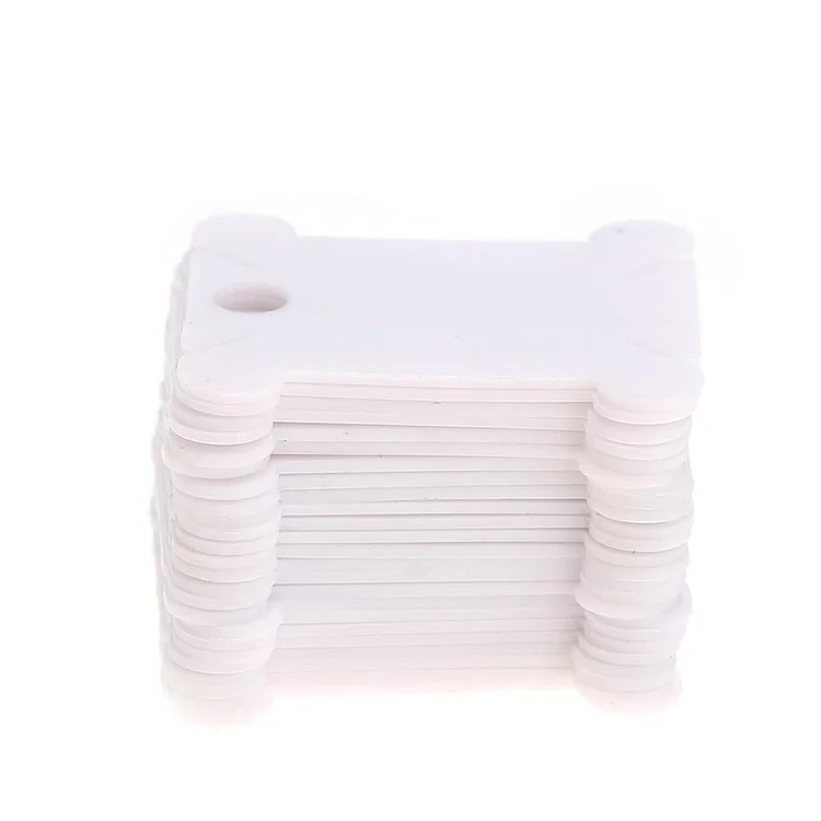 Plastic Floss Thread Bobbins Cross Stitch Sewing Line Holder (20pcs White)