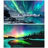 (US Local)2pack 5D DIY Full Round Drill Big Size Diamond Painting Aurora Kit Home Decor Art 70x40cm