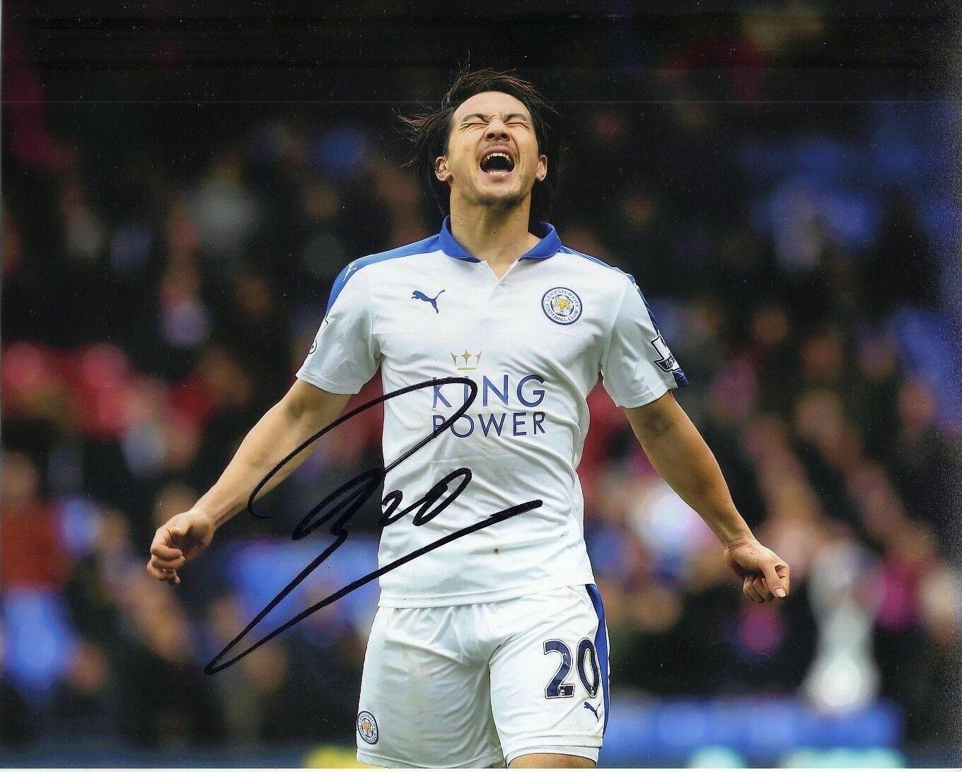 Shinji Okazaki Signed 10X8 Photo Poster painting Leicester City F.C. Genuine COA AFTAL (1287)