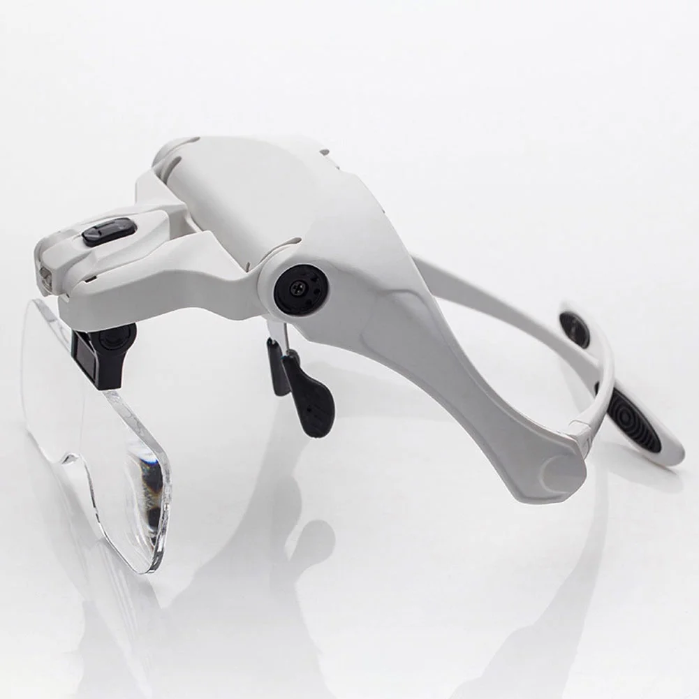 Magnifying Glasses Loupe Headband Magnifier with LED Light Jeweler Tools