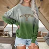European And American Long-sleeved Round Neck 3D Printed Casual Sweater Women