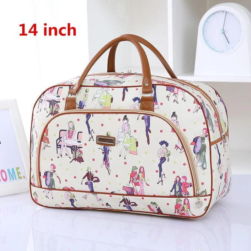 High Capacity Travel Tote Bag Woman Weekend Overnight Short Excursion Clothes Cosmetic Duffle Organizer Luggage Pouch Supplies 1029-1