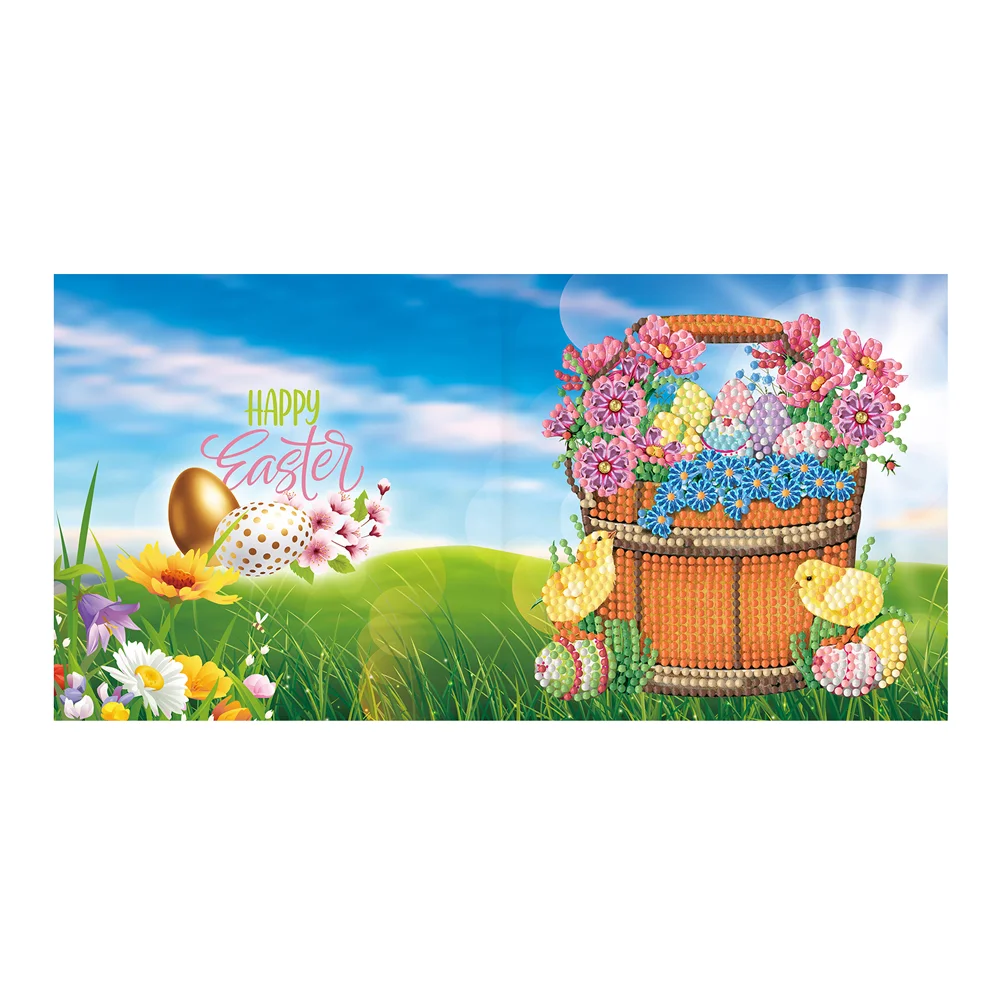 8pcs DIY Diamond Painting Greeting Cards Easter Mosaic Postcards