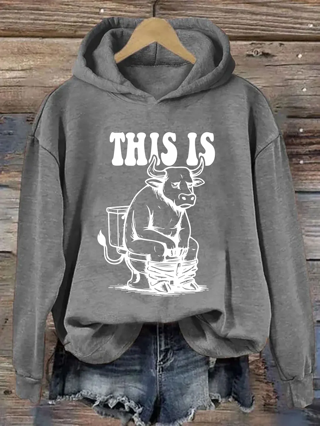 This Is Bull Is Sitting On A Toilet Hoodie