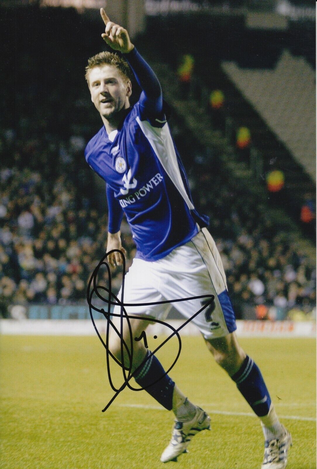 Paul Gallagher Hand Signed 12x8 Photo Poster painting - Leicester City Football Autograph.