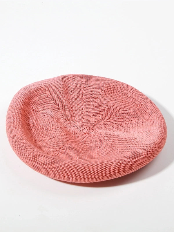 Women’s Retro Solid Color Flat Eaves Beret Hat