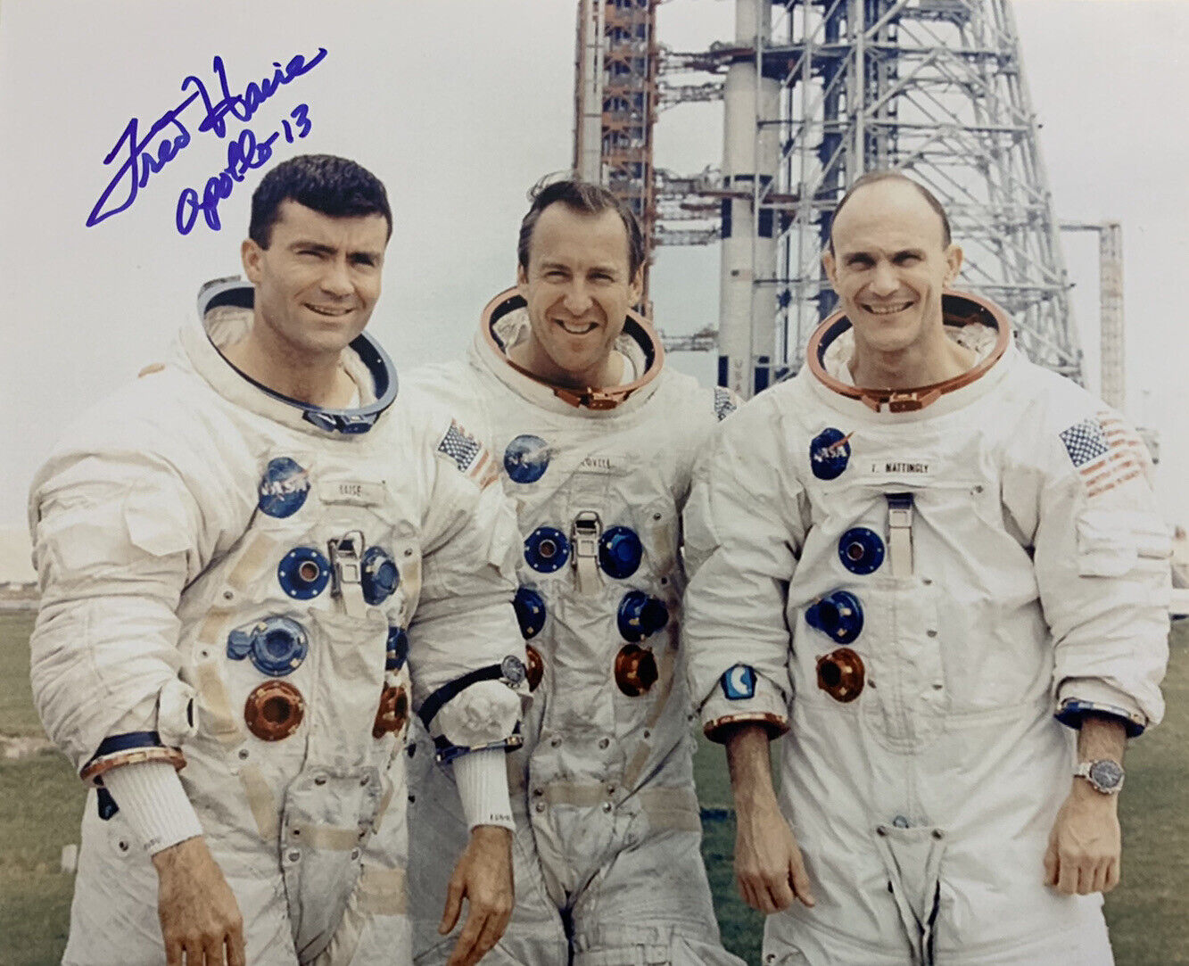 FRED HAISE HAND SIGNED 8x10 Photo Poster painting NASA APOLLO 13 MISSION AUTOGRAPH AUTHENTIC