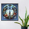 Diamond Painting -DIY Round Drill Xmas Wreath Stained Glass