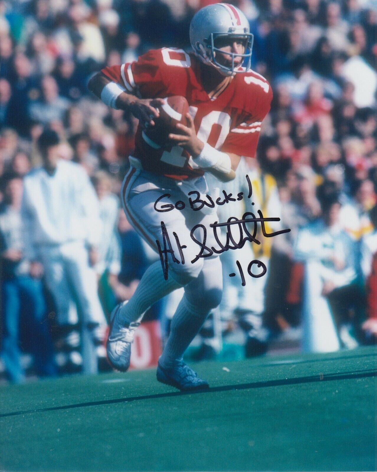 Art Schlichter #0 8x10 Signed Photo Poster painting W/ COA Ohio State Buckeyes