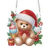 Diamond Painting Acrylic Christmas Bear Hanging Pendant Kit for Decoration
