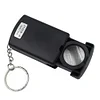 45x Glass Magnifier Portable Pulling Type Magnifying Loop with LED Light