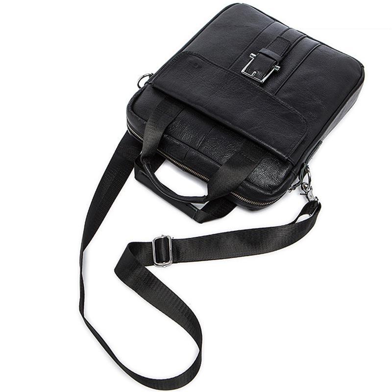 Classic Leather Soft Handbags For Men With Large Capacity