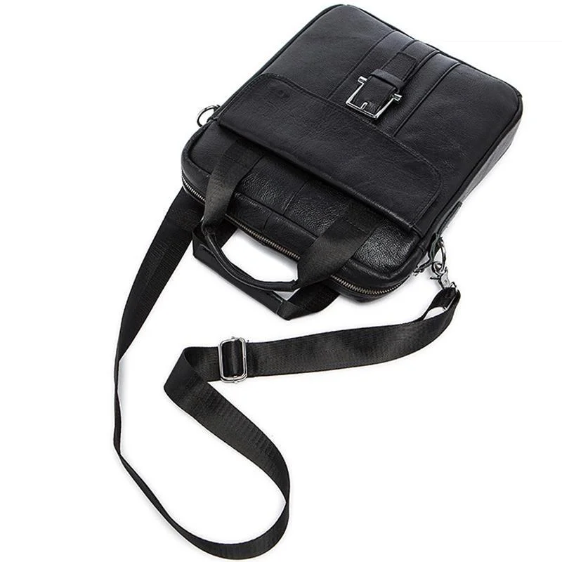 Classic Leather Soft Handbags For Men With Large Capacity