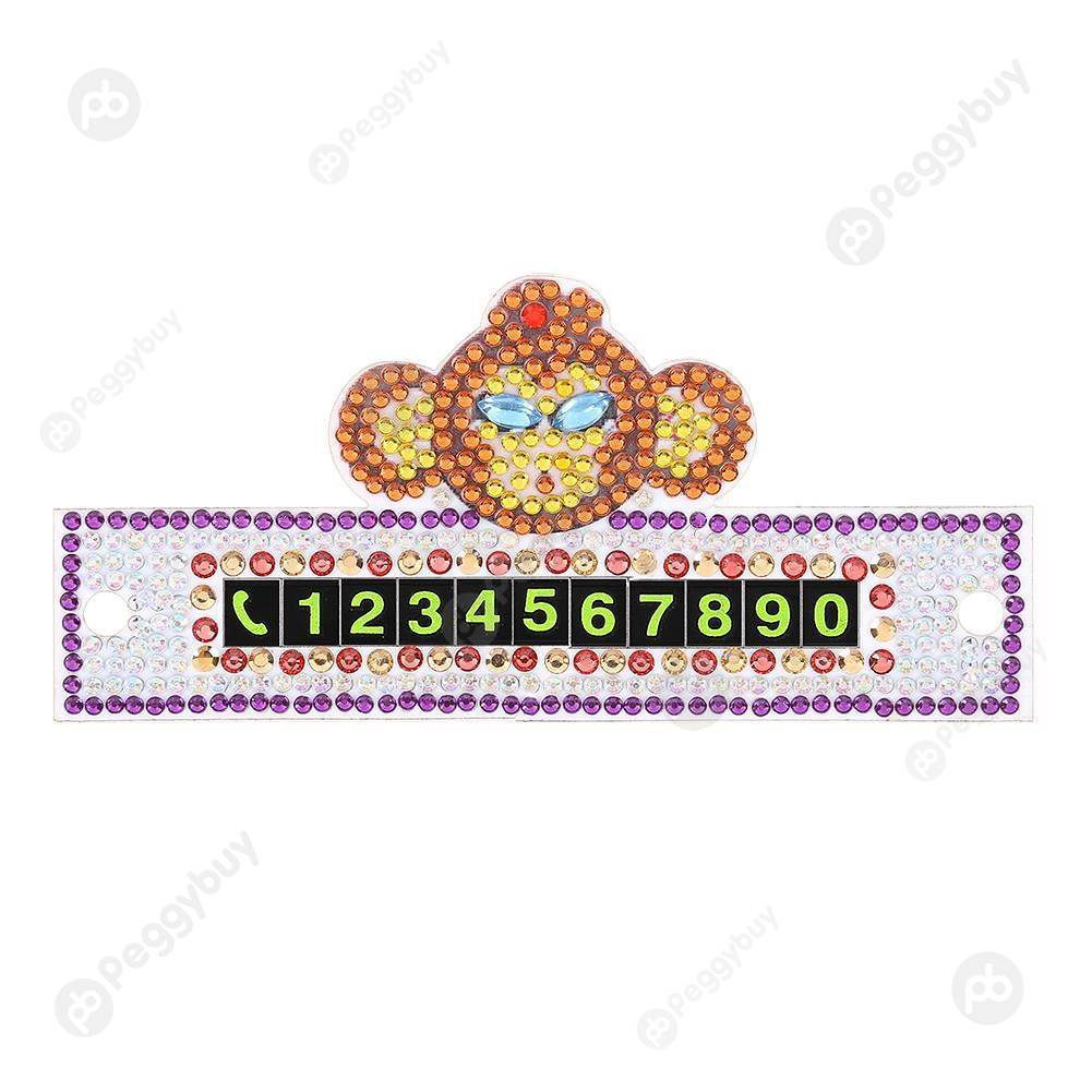 

Monkey Luminous Parking Number Plate-DIY Creative Diamond, 501 Original