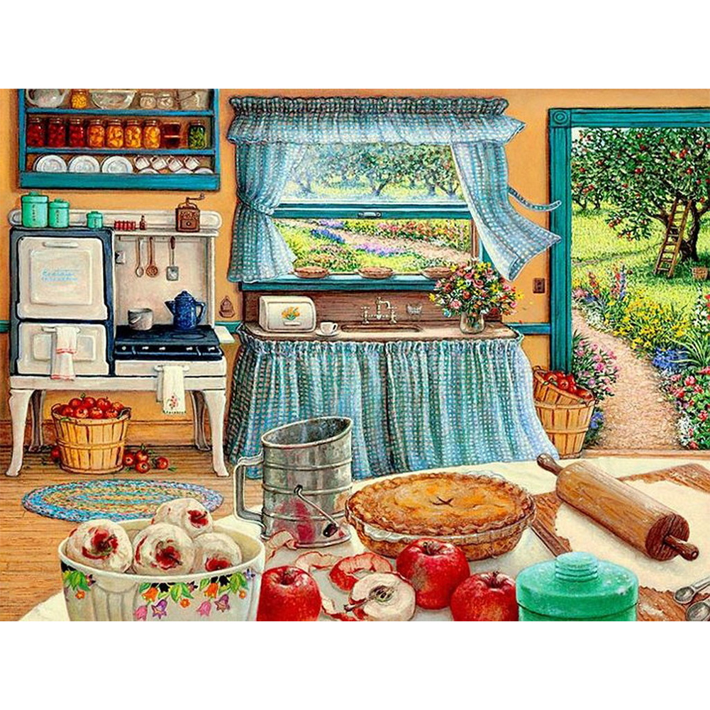 

Kitchen - Round Drill Diamond Painting - 55*40CM, 501 Original