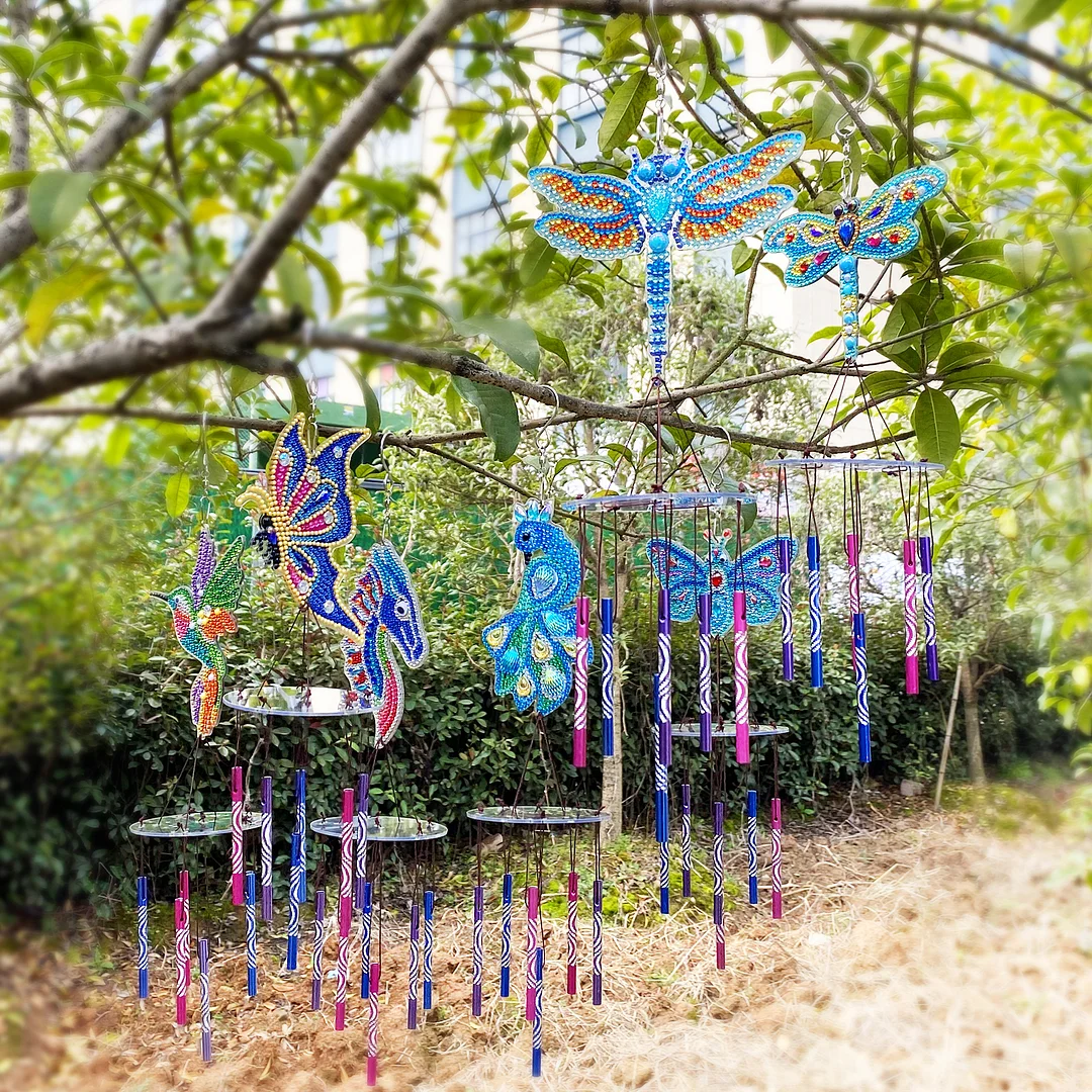 DIY Diamond Animal Wind Chime Pendant