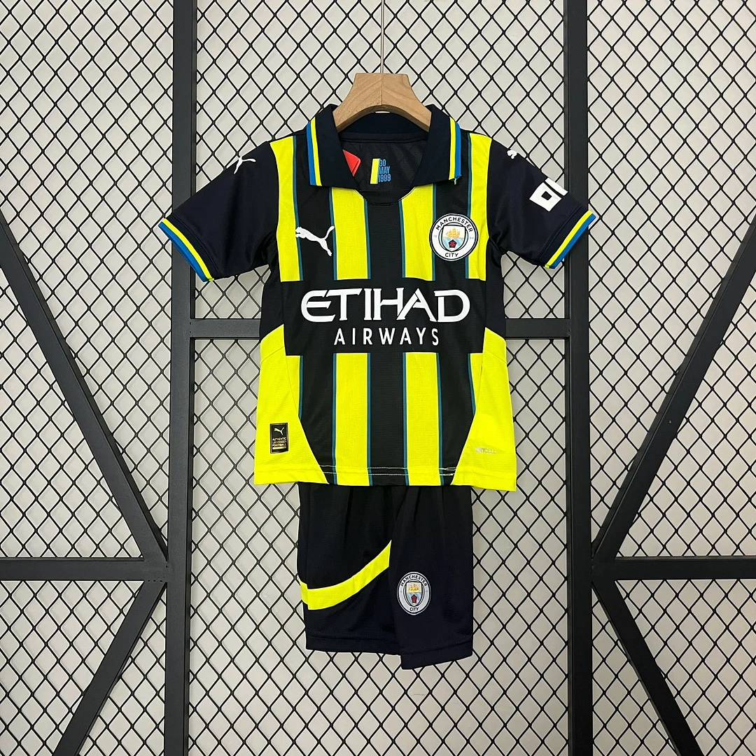 24/25 Manchester City Away Kids Kit Football jersey Thai Quality