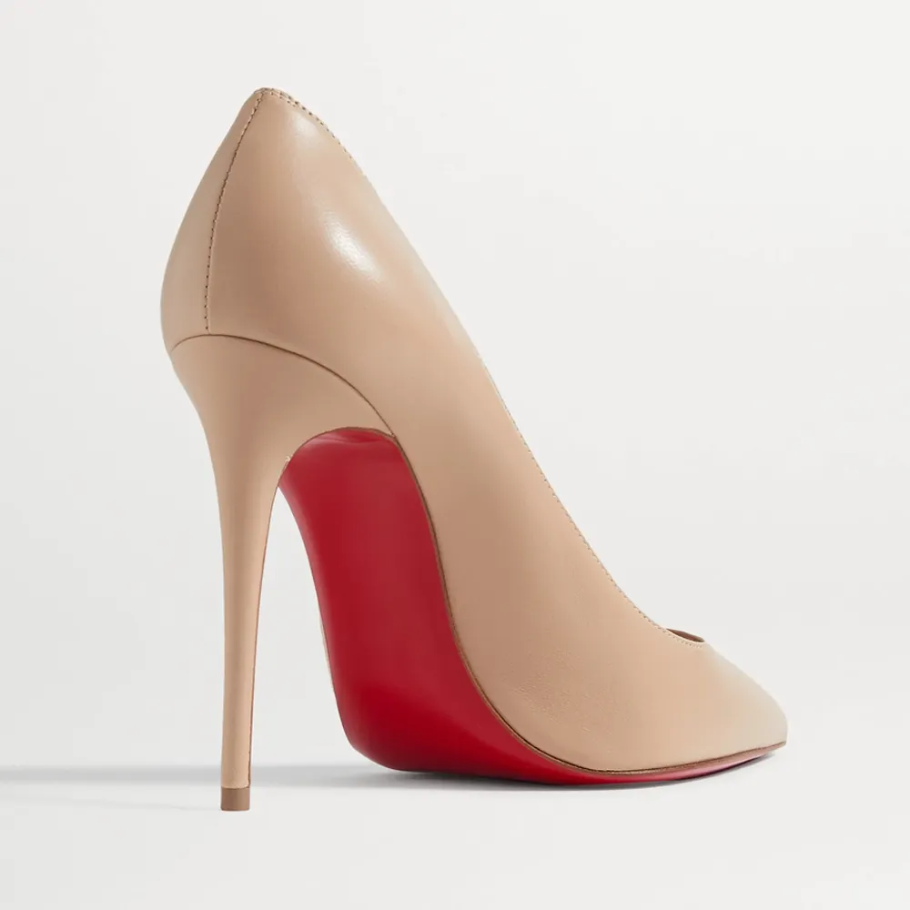 100mm Women's Classic Party Wedding Red Soles Heels Matte Pumps-vocosishoes