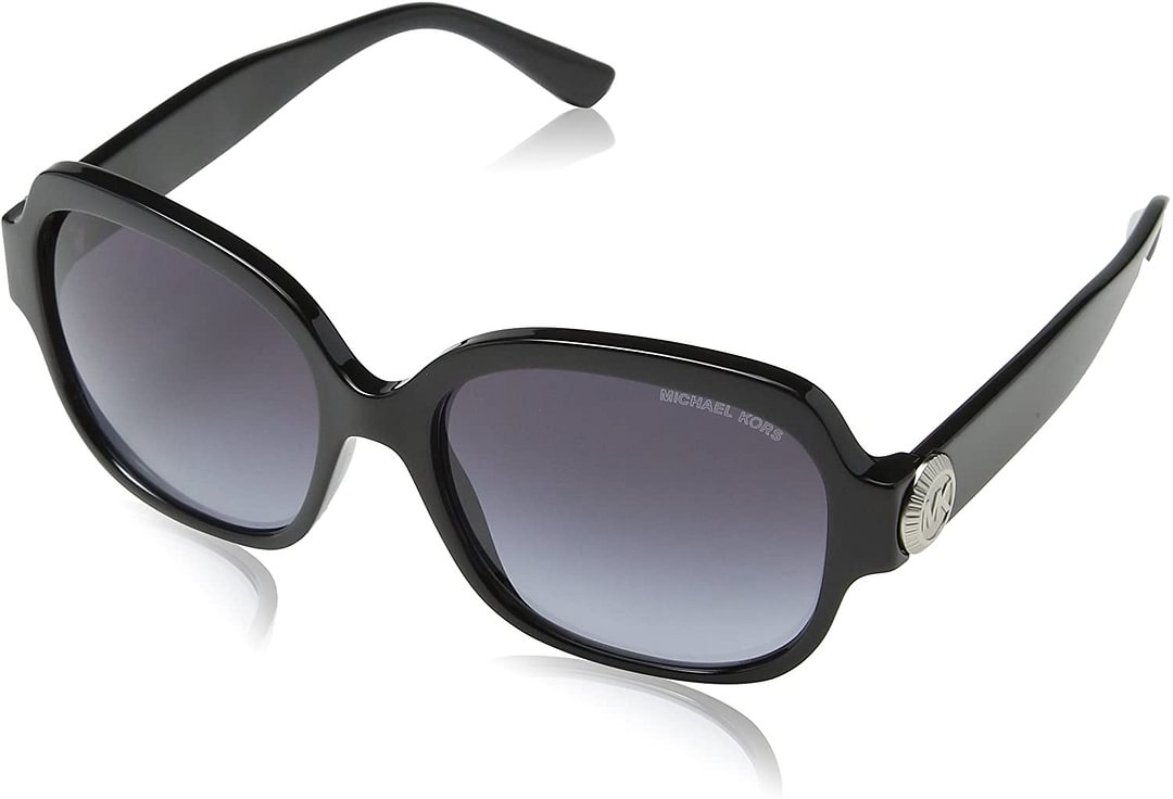 Women's Sunglasses with Plastic Frame (Black/Grey Gradient)